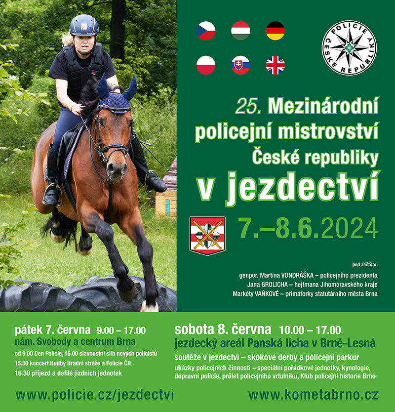 Mezinárodní policejní mistrovství v jezdectví - leták 2024