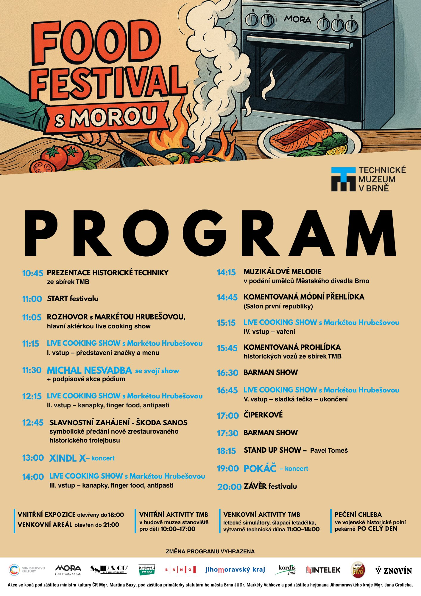 Program Food festivalu s Morou 7/6/2025
